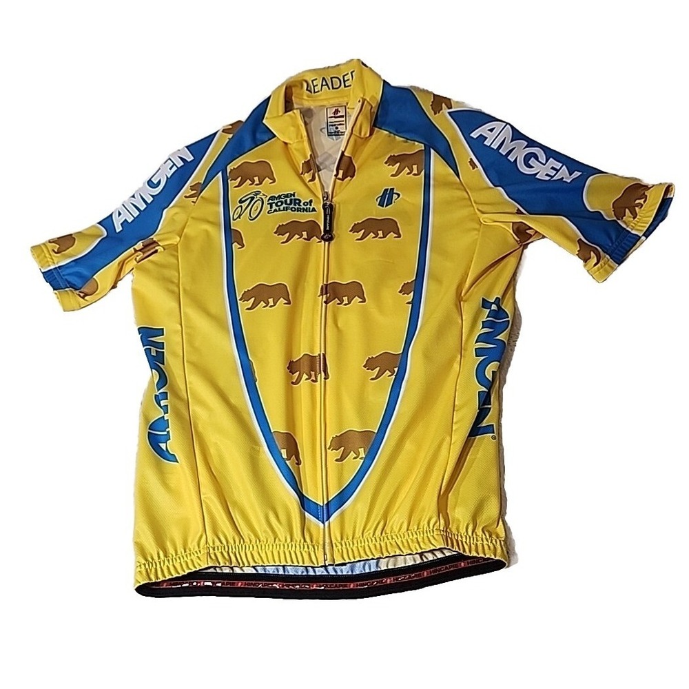 Bicyling Jersey Shirt Mens Small Racing Touring California‎ Bear Amgen Hincapie